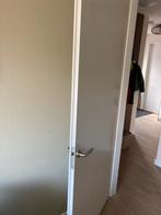 2 Opdekdeuren, 93x231.5cm, Rechtsdraaiend, Gebroken Wit, Doe-het-zelf en Verbouw, Deuren en Horren, Ophalen, Gebruikt, 80 tot 100 cm