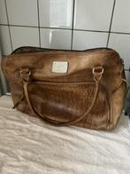 Vintage leren tas, Sieraden, Tassen en Uiterlijk, Tassen | Reistassen en Weekendtassen, 30 cm of meer, Gebruikt, Bruin, Ophalen of Verzenden