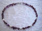 Ketting van amethist en echte parels, Sieraden, Tassen en Uiterlijk, Kettingen, Info.adorabeads@gmail.com, Want 18 Hoogvliet, Adorabeads