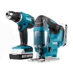 18v makita schroefmachine en decoupeerzaag incl accu / lader, Doe-het-zelf en Verbouw, Gereedschap | Boormachines, Ophalen of Verzenden