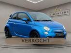 Fiat 500C 1.2 Sport 2014 BLAUW | Cabrio | Leder | Airco, Auto's, Voorwielaandrijving, Gebruikt, 4 cilinders, Cabriolet
