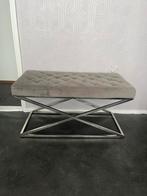 Antraciet poef, Ophalen of Verzenden, Zo goed als nieuw, Rond, Minder dan 50 cm