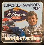 Oude Sticker autosport Jan Lammers Europees Kampioen 1984, Ophalen of Verzenden