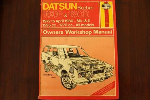 Datsun Bluebird 160B 180B 1972 - 1980 MKI II werkplaatsboek, Auto diversen, Handleidingen en Instructieboekjes, Ophalen of Verzenden