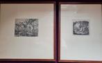 gravures ingelijst, Antiek en Kunst, Kunst | Etsen en Gravures, Ophalen