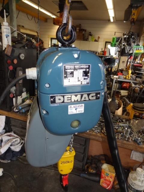Demag kettingtakel PK1N-F 250 kg kraan nr 67, Ophalen, Zo goed als nieuw, Elektrisch