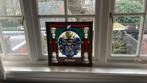 Mooi glas-in-lood voorzetraam met wapen, Doe-het-zelf en Verbouw, Glas en Ramen, Ophalen of Verzenden, Gebruikt