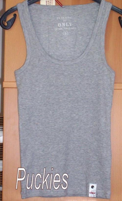 *SALE* Grijze Only dames tank top maat M *NieuW*, Kleding | Dames, Tops, Nieuw, Maat 38/40 (M), Grijs, Zonder mouw, Ophalen of Verzenden