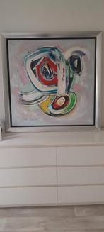 Schilderij van rene guillot ,titel kunstwerk:wheel of dharma, Ophalen of Verzenden