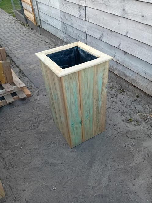 Bloembak plantenbak grenen hout, Tuin en Terras, Bloembakken en Plantenbakken, Nieuw, Hout, Binnen, Balkon, Tuin, 60 cm of meer