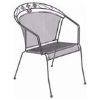 Gevraagd 4 ronde tuinstoeltjes Royal Garden en tuintafel, Ophalen, Gebruikt, Metaal