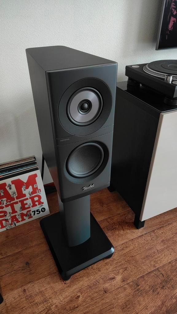 Teufel Definion 3S inclusief originele stands, Audio, Tv en Foto, Luidsprekers, Zo goed als nieuw, Front, Rear of Stereo speakers