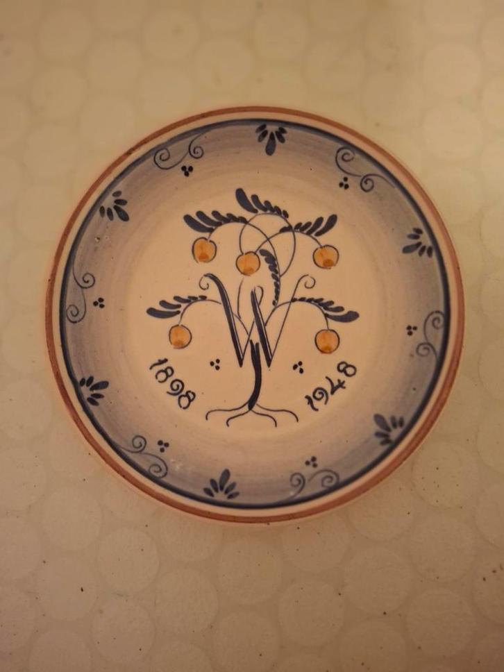 Herdenkingsbord Wilhelmina, Antiek en Kunst, Antiek | Wandborden en Tegels, Ophalen of Verzenden