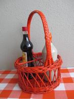 Vintage Flessenrek Riet Retro, Ophalen of Verzenden, Huis en Inrichting