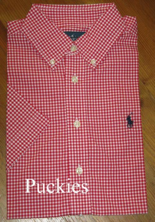 Rood geruit Ralph Lauren overhemd s/s maat 140/146 *NIEUW* a, Kinderen en Baby's, Kinderkleding | Maat 140, Nieuw, Jongen, Overhemd of Blouse