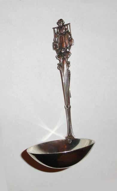 Lepel Zilver Melkmeisje Roomlepel Juslepel Jamlepel, Antiek en Kunst, Verzenden, Zilver