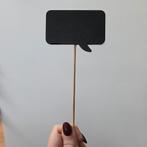 86x tekstballon op stokje voor feest bruiloft horeca photo, Ophalen of Verzenden, Nieuw, Versiering