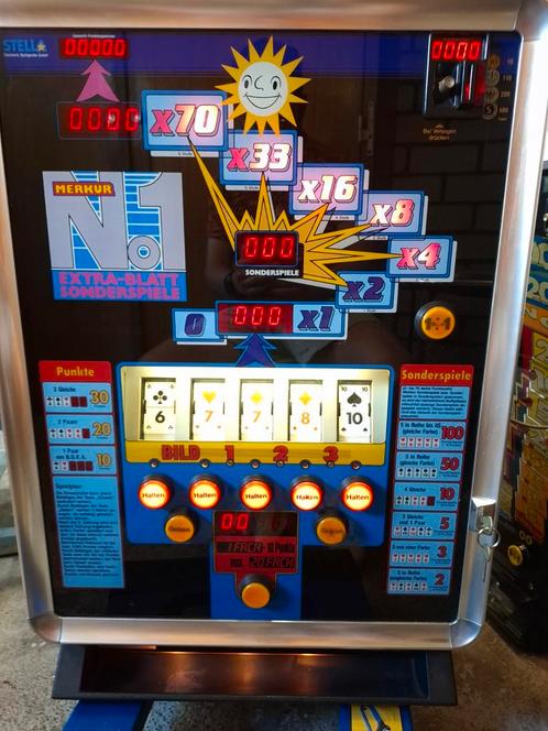 Merkur nummer 1 poker gokkast, Verzamelen, Automaten | Gokkasten en Fruitautomaten, Zo goed als nieuw, Ophalen