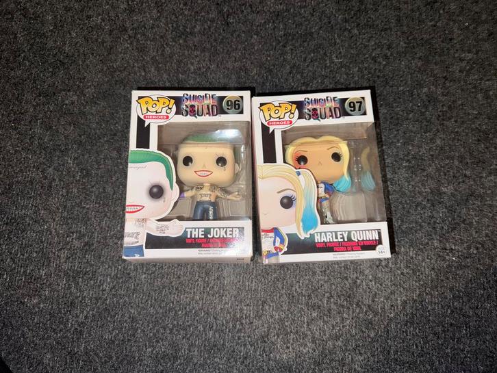 Funko Pop Harley Quinn & The Joker (Suicide Squad), Kinderen en Baby's, Speelgoed | Actiefiguren, Zo goed als nieuw, Ophalen of Verzenden
