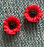 Twee bedels hangers klaproos, Overige merken, Overige materialen, Nieuw, Ophalen of Verzenden