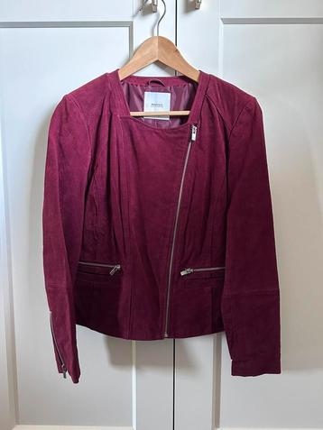 Mango suede jas maat M bordeauxrood beschikbaar voor biedingen