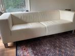 3 zits leren bank, zo goed als nieuw, Huis en Inrichting, Banken | Bankstellen, Ophalen, Driepersoons, 75 tot 100 cm, Zo goed als nieuw