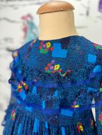 Gucci blauwe zijden jurk meisjes maat 5 (740 euro), Gucci, Customercare@gucci.com, Jurk of Rok, Gucci