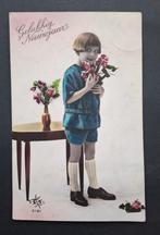 Ansichtkaart uit 1938 Gelukkig Nieuwjaar, Verzamelen, Verzenden, 1920 tot 1940, Gelopen, Feest(dag)