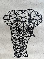 Olifantenpoep Papier Poster - Lijntekening Olifant, Ophalen of Verzenden