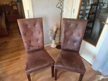 Stoelen velvet achtige stof