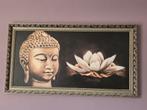 Buddha Schilderij met Lotusbloem - Ingelijst, Ophalen