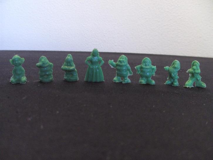 Mini set van Sneeuwwitje en de 7 dwergen (groen), Verzamelen, Disney, Zo goed als nieuw, Beeldje of Figuurtje, Sneeuwwitje of Doornroosje