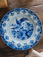 Delfts Blauw Bord met Vogel, Antiek en Kunst, Ophalen of Verzenden