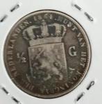 Nederlandsche zilveren 1/2 Gulden 1864, Ophalen of Verzenden, Koning Willem III, 1 gulden