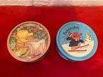 2 vintage beertjes blikken Paddington en Foreverfriends, Verzamelen, Blikken, Ophalen of Verzenden, Gebruikt, Koek(jes), Overige merken