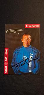 Spelerskaart met handtekening; Fred Grim # Ajax, Verzenden, Nieuw, Ajax, Spelerskaart