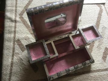 indiaanse look juwelenbox beautycase roze beschikbaar voor biedingen