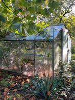 Tuinkas met schuifdeur en dakraam 3 x 2,25M, Tuin en Terras, Ophalen of Verzenden, Glas, Zo goed als nieuw, Aluminium