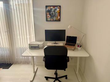 Ikea Bekant bureau, wit, in hoogte verstelbaar - afbeelding 4