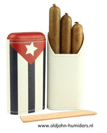 SK04CB ADORINI  SIGARENKOKER - ECHT LEER - CUBAANSE VLAG beschikbaar voor biedingen