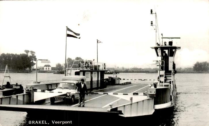 Brakel- Veerpont, Verzamelen, Ansichtkaarten | Nederland, Gelopen, Gelderland, Voor 1920, Ophalen of Verzenden