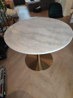 Ronde marmeren tafel (hotel chique/japandi/vt wonen, Huis en Inrichting, Tafels | Eettafels, Ophalen, Rond, Zo goed als nieuw