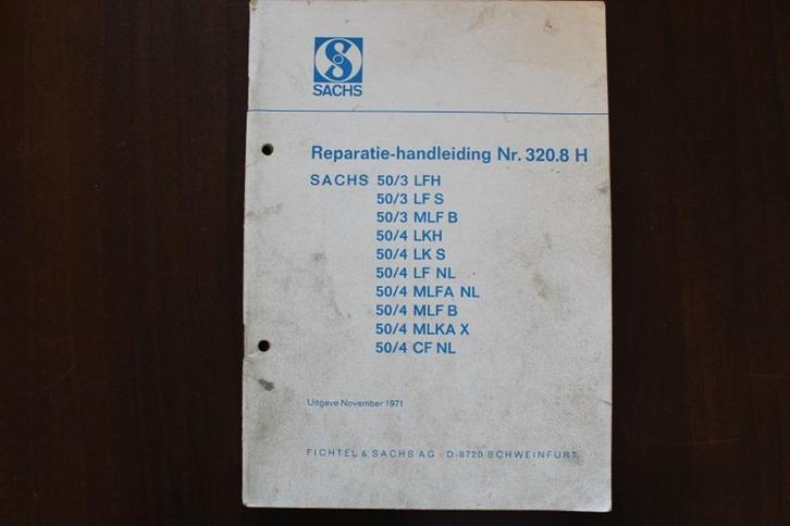 Sachs 50/3 50/4 1971 reparatie handleiding LFH LKH MLFA CF, Fietsen en Brommers, Handleidingen en Instructieboekjes, Gebruikt