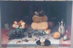 Glasschilderij stilleven met kazen,90 x 60 Floris van Dyck, Ophalen of Verzenden, Schilderij, Minder dan 50 cm
