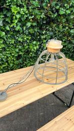 Industriële Hanglamp Metaal/Hout, Ophalen of Verzenden, Gebruikt, Hout, Minder dan 50 cm