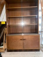 Vintage vitrinekast, Huis en Inrichting, Kasten | Vitrinekasten, Ophalen, Gebruikt, 50 tot 100 cm, 150 tot 200 cm