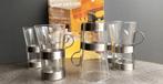 Vintage set RVS 6 Mads Odgård glazen beker koffie  Soholm, Huis en Inrichting, Keuken | Servies, Glas of Glazen, Ophalen of Verzenden