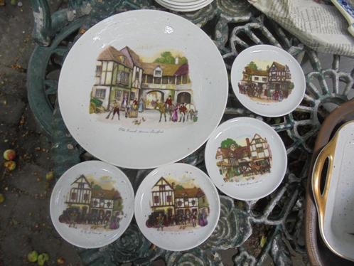 Petit four set Bareuther Waldsassen Bavaria Engels landhuis, Antiek en Kunst, Antiek | Servies los, Ophalen of Verzenden