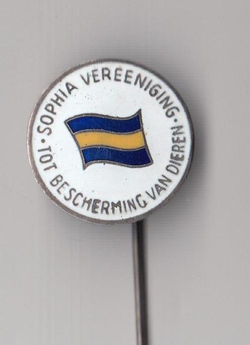 Sophia Dierenbescherming emaille speldje, Verzamelen, Speldjes, Pins en Buttons, Gebruikt, Speldje of Pin, Overige onderwerpen