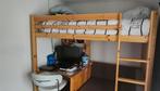 Luxe hoogslaper met bureau, loungehoek en logeerbed n matras, Ophalen, Gebruikt, Eenpersoons, 200 cm
